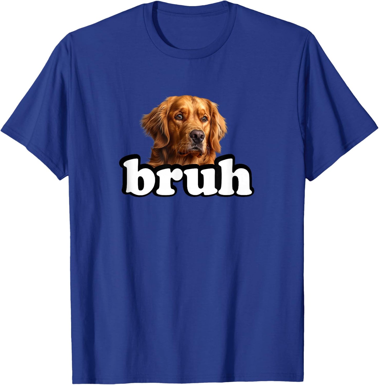 Funny Kids Bruh Golden Retriever Dog Lover T-Shirt - T-Shirt | Royal