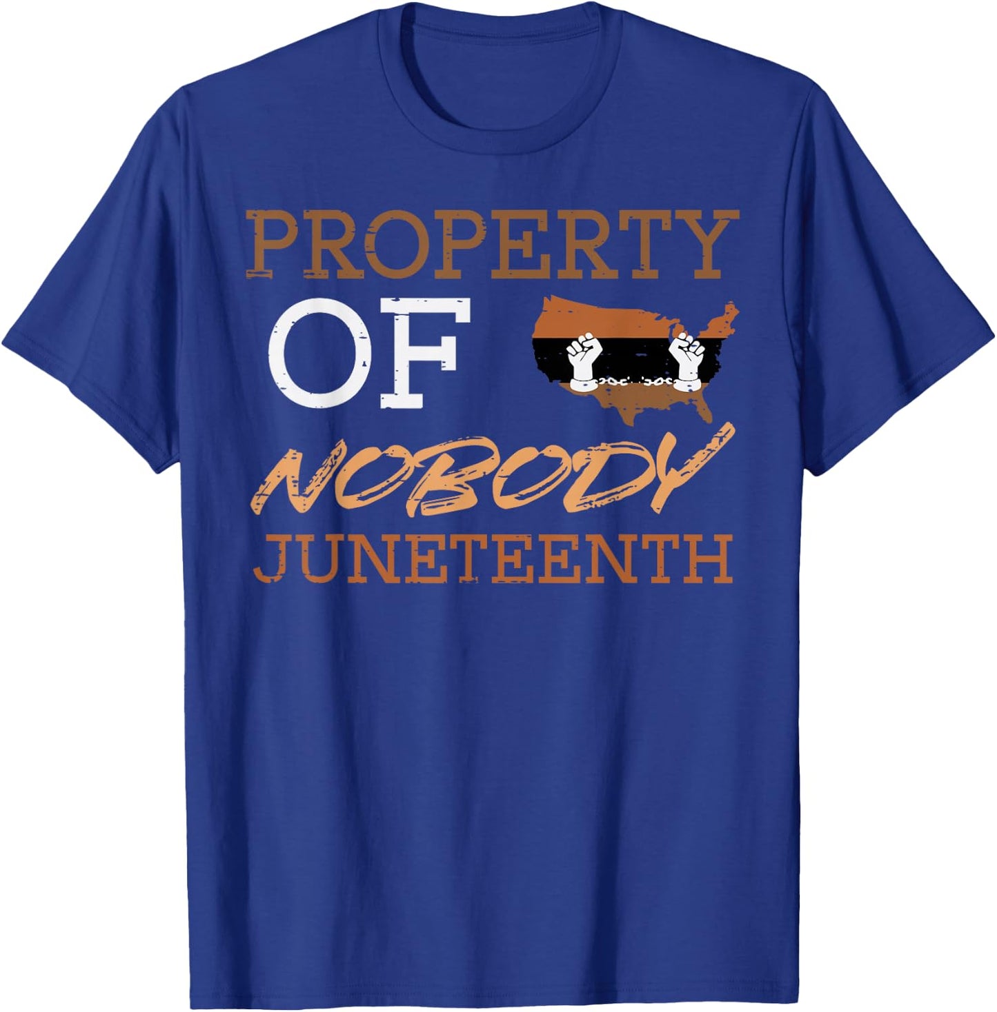 Property Of Nobody Juneteenth Black Freedom Men Women Kids T-Shirt - T-Shirt | Royal