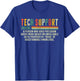 Funny Tech Support Cool Vintage Tech Support Definition T-Shirt - T-Shirt | Royal