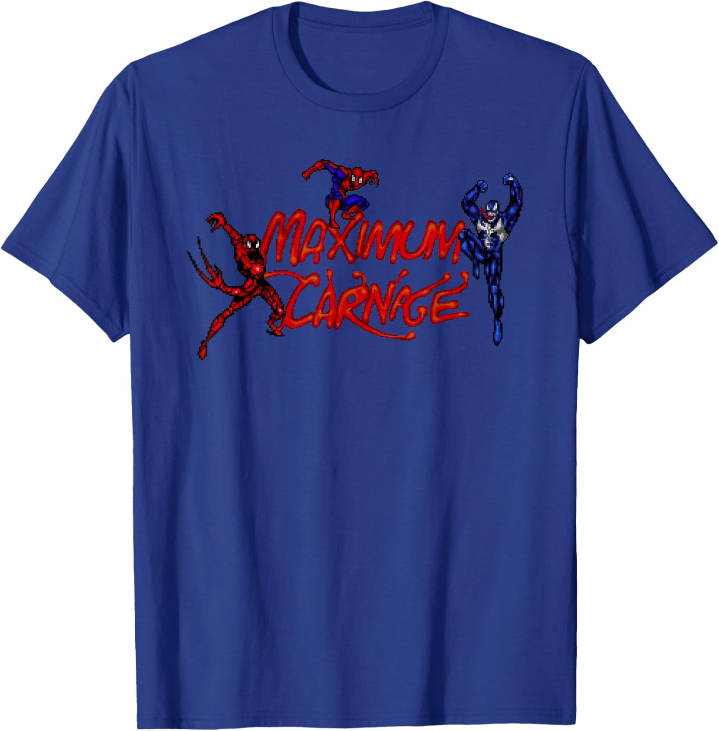 Marvel Venom and Spider-Man Maximum Carnage Retro Small T-Shirt - T-Shirt | Royal