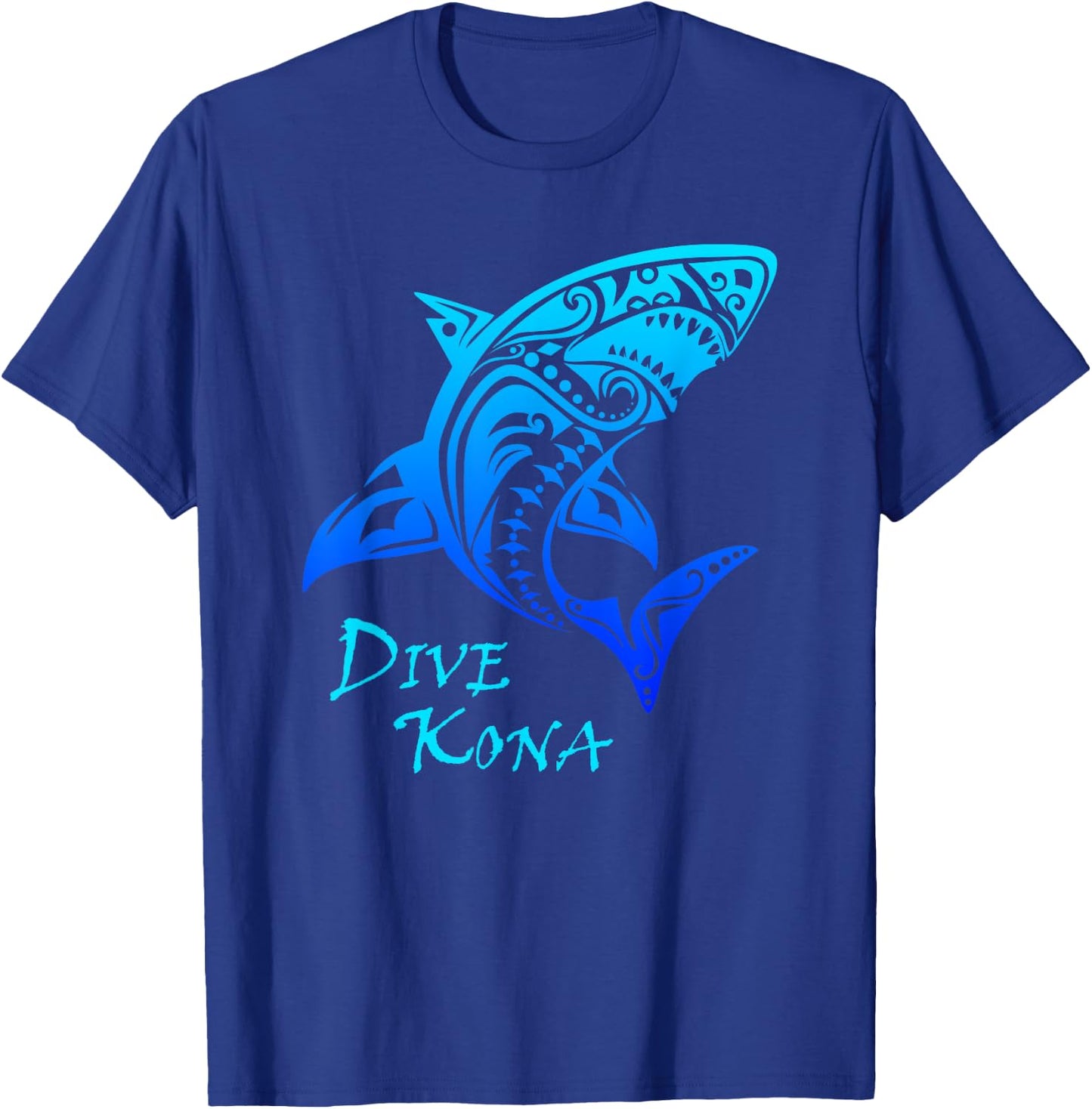 Dive Kona Hawaii Tribal Shark Polynesian Tattoo Gift T-Shirt - T-Shirt | Royal