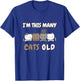 I'm This Many Cats Old - Funny 5th Birthday 5 Years Old Bday T-Shirt - T-Shirt | Royal