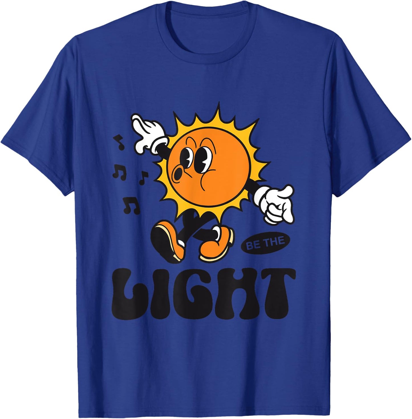 Be The Light Christian Streetwear Aesthetic Retro Faith T-Shirt - T-Shirt | Royal