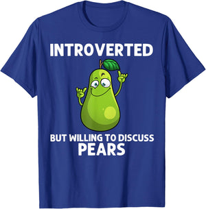 Cool Pear Women Pears Fruit Vegan Food Vegetarian T-Shirt - T-Shirt | Royal