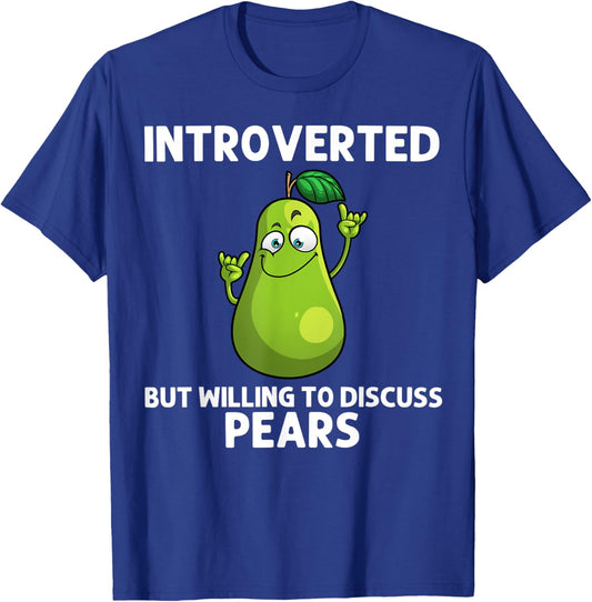 Cool Pear Women Pears Fruit Vegan Food Vegetarian T-Shirt - T-Shirt | Royal
