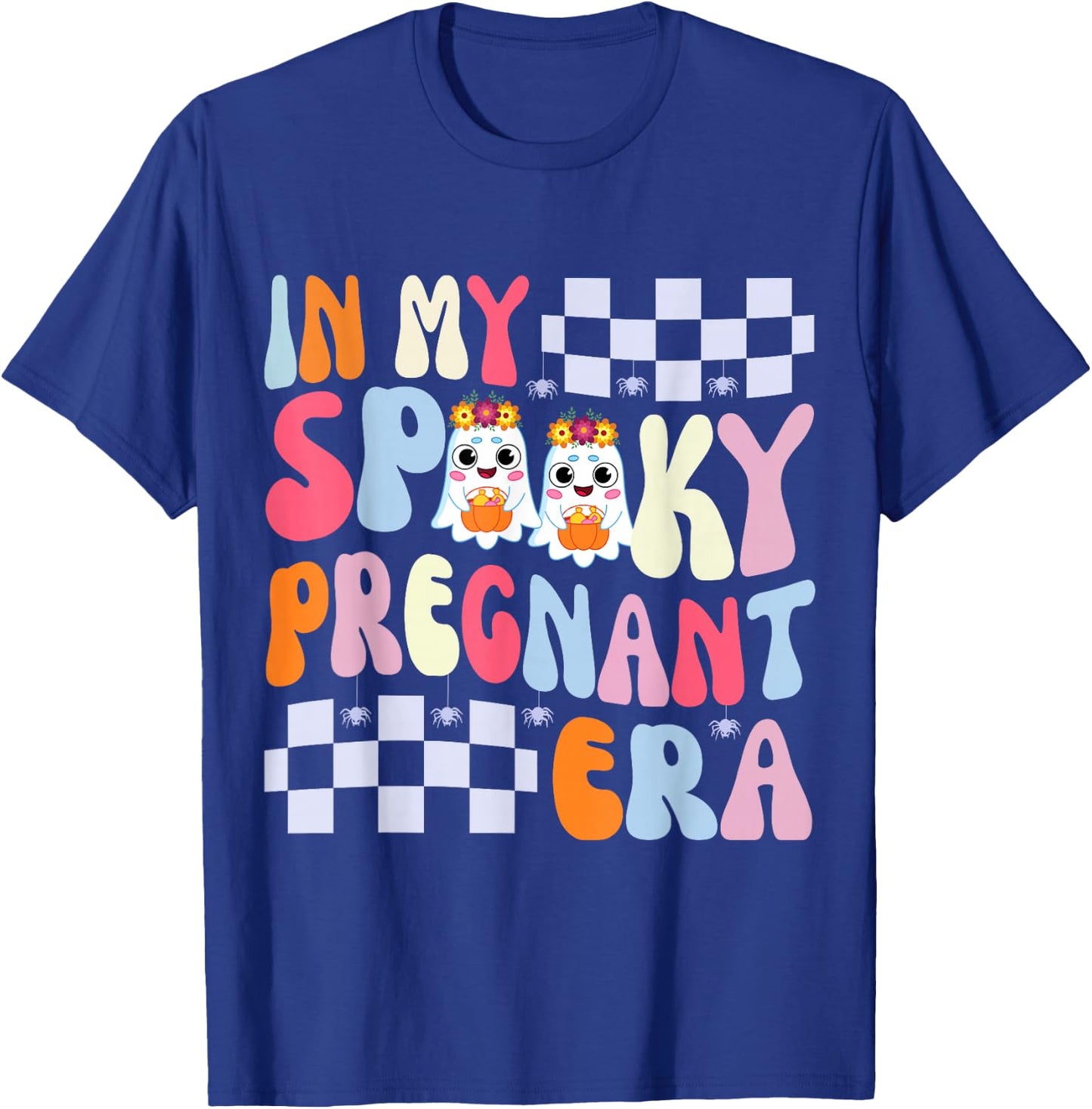 In My Spooky Pregnant Era Maternity Ghost T-Shirt - T-Shirt | Royal