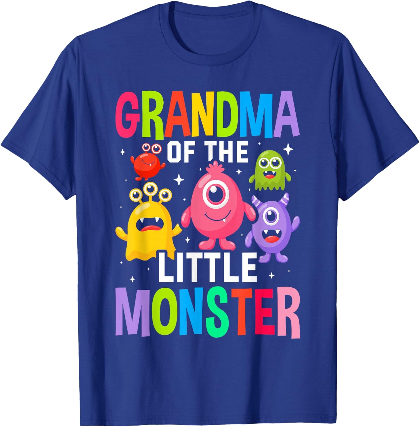 Grandma Of The Little Monster Birthday Party Family Monster T-Shirt - T-Shirt | Royal