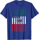 Half Mexican Flag | Vintage American Inside Me USA Gift T-Shirt - T-Shirt | Royal