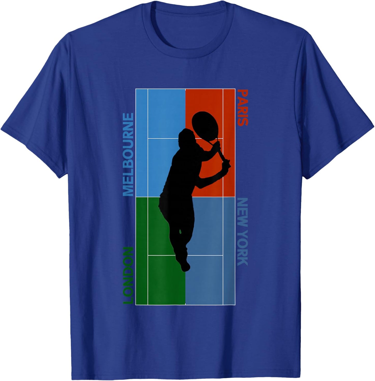 Tennis Grand Slam Courts T-Shirt - T-Shirt | Royal