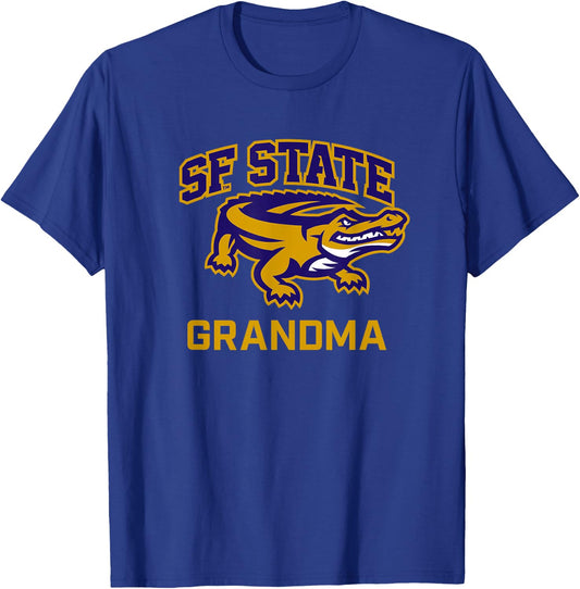 San Francisco State SFSU Gators Arched Grandma T-Shirt - T-Shirt | Royal
