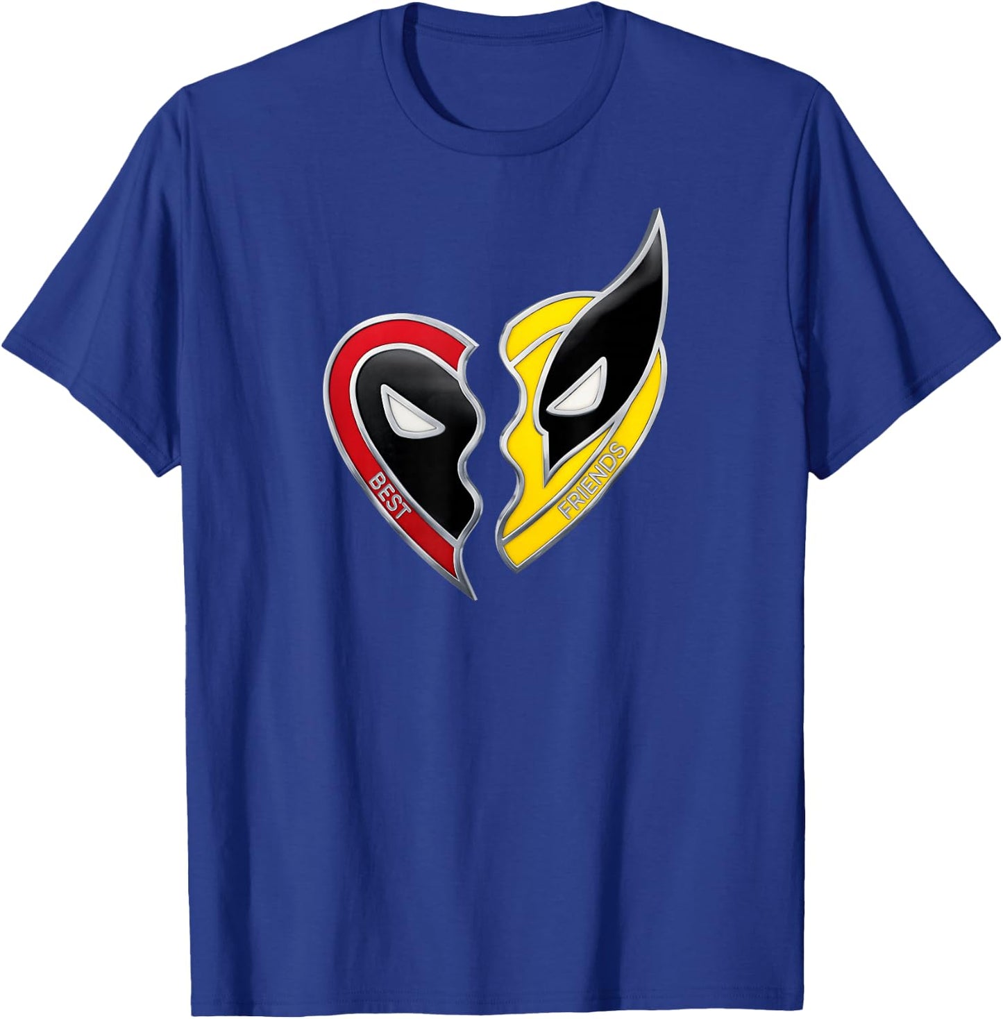 Marvel Studios Deadpool & Wolverine Best Friends Heart Charm T-Shirt - T-Shirt | Royal