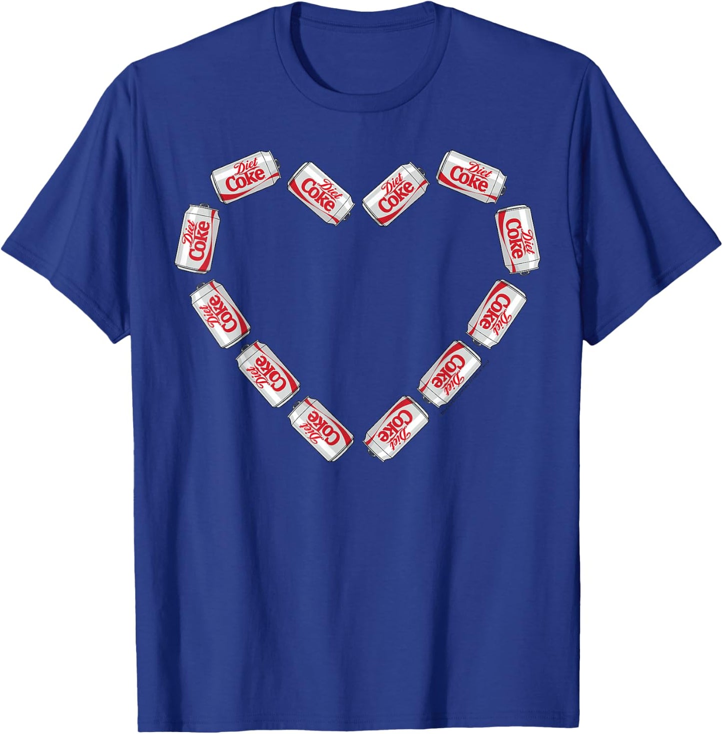 Coca-Cola Company Diet Coke Heart Cans - -Adults - Black - Small - Short Sleeve - Classic Fit T-Shirt - T-Shirt | Royal