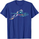 Santa Rosa Island Florida Colorful Dolphin Lover Beach T-Shirt - T-Shirt | Royal