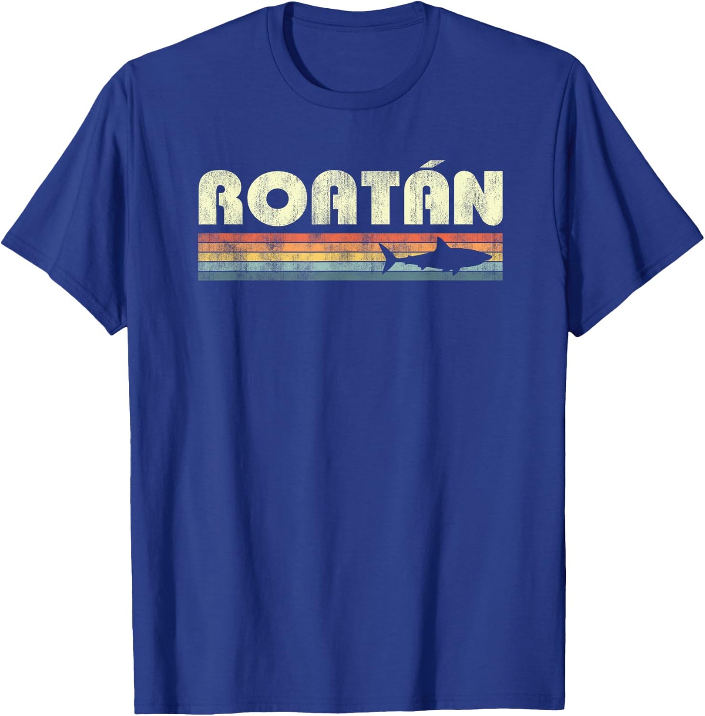 Retro Roatan Honduras Souvenir Shark Boys Girls T-Shirt - T-Shirt | Royal
