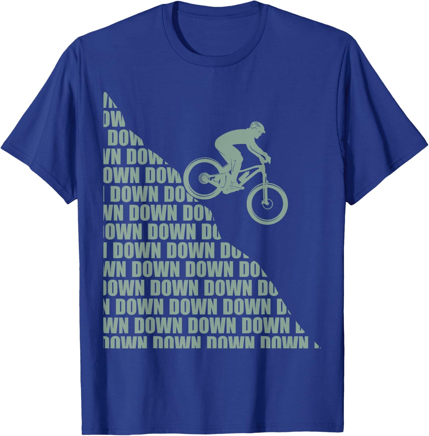 Bicycle Design MTB Mountain Biker and Downhill T-Shirt - T-Shirt | Royal