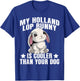 Holland Lop Bunny Owner Mama Costume Plush Hollland Lop T-Shirt - T-Shirt | Royal