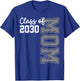 Senior Mom 30 Class Of 2030 Graduation Mother T-Shirt - T-Shirt | Royal