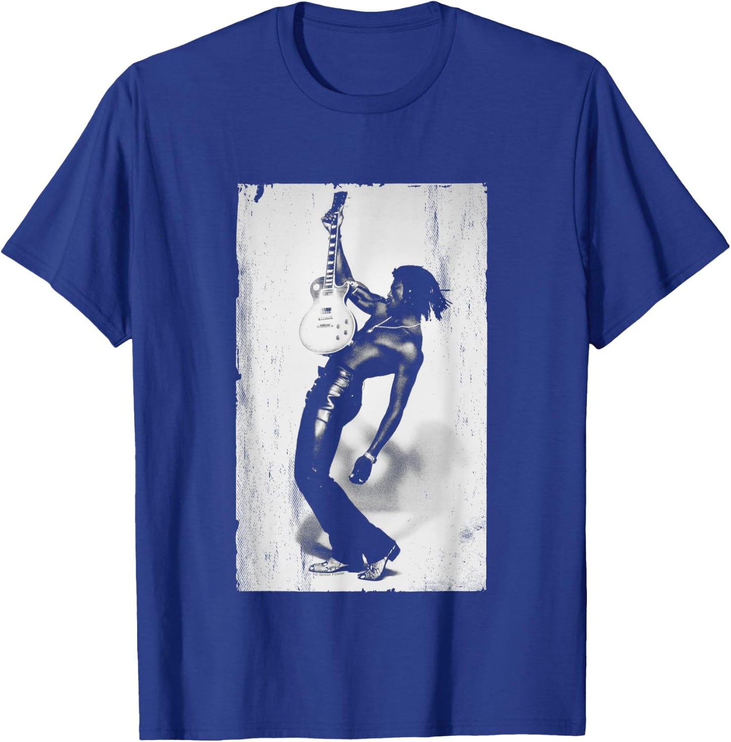 Singer Seal Guitar Studio Shot Distress By Simon Fowler T-Shirt - T-Shirt | Royal