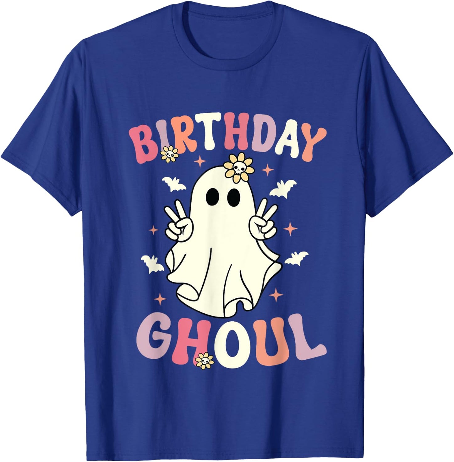 Halloween Birthday Ghoul Cute Ghost Halloween Spooky T-Shirt - T-Shirt | Royal