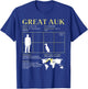 Great Auk Extinct Flightless Bird Penguin T-Shirt - T-Shirt | Royal