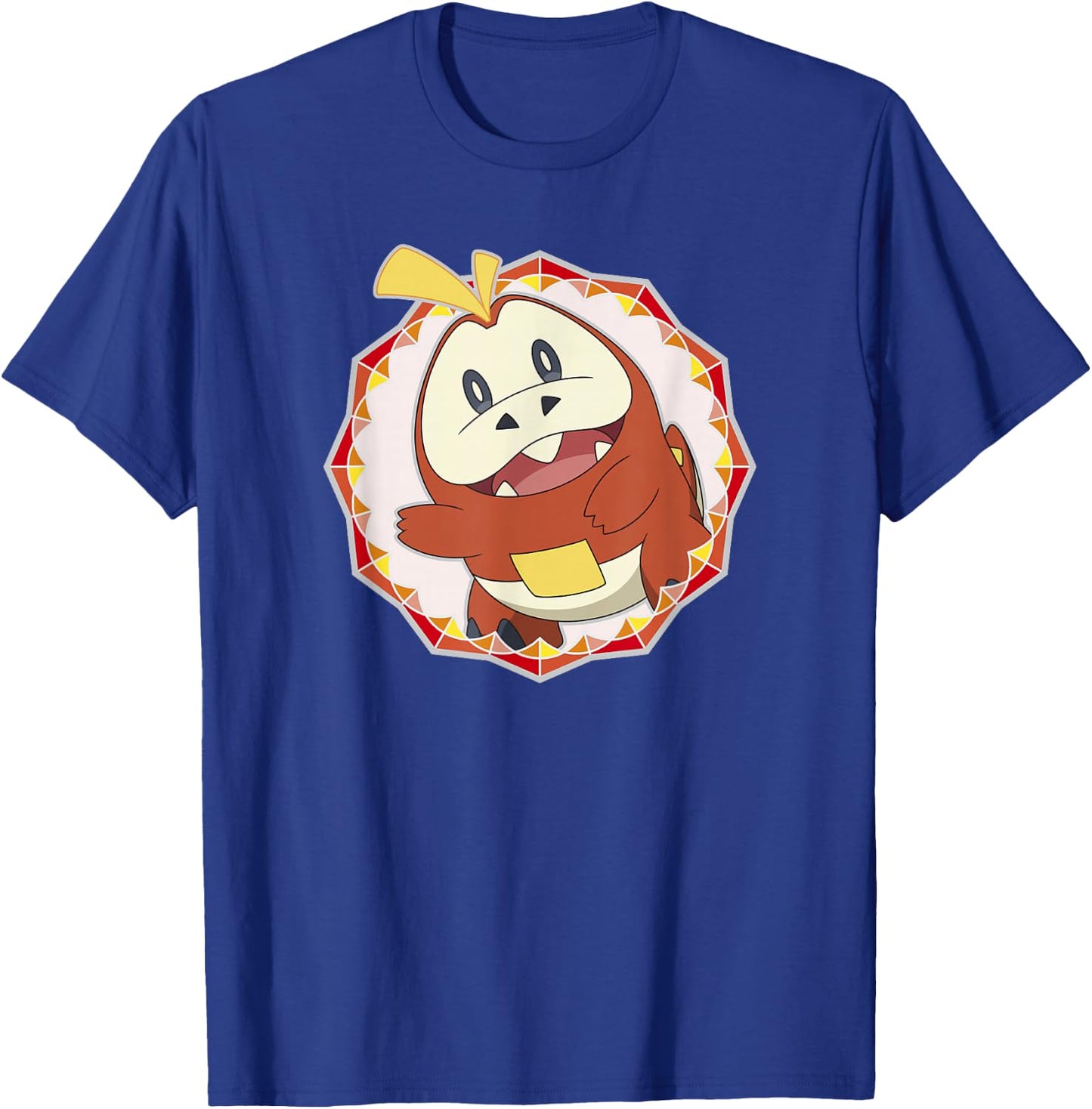 Pokémon Fuecoco Crystal Sparkle Geometric Center Portrait T-Shirt - T-Shirt | Royal