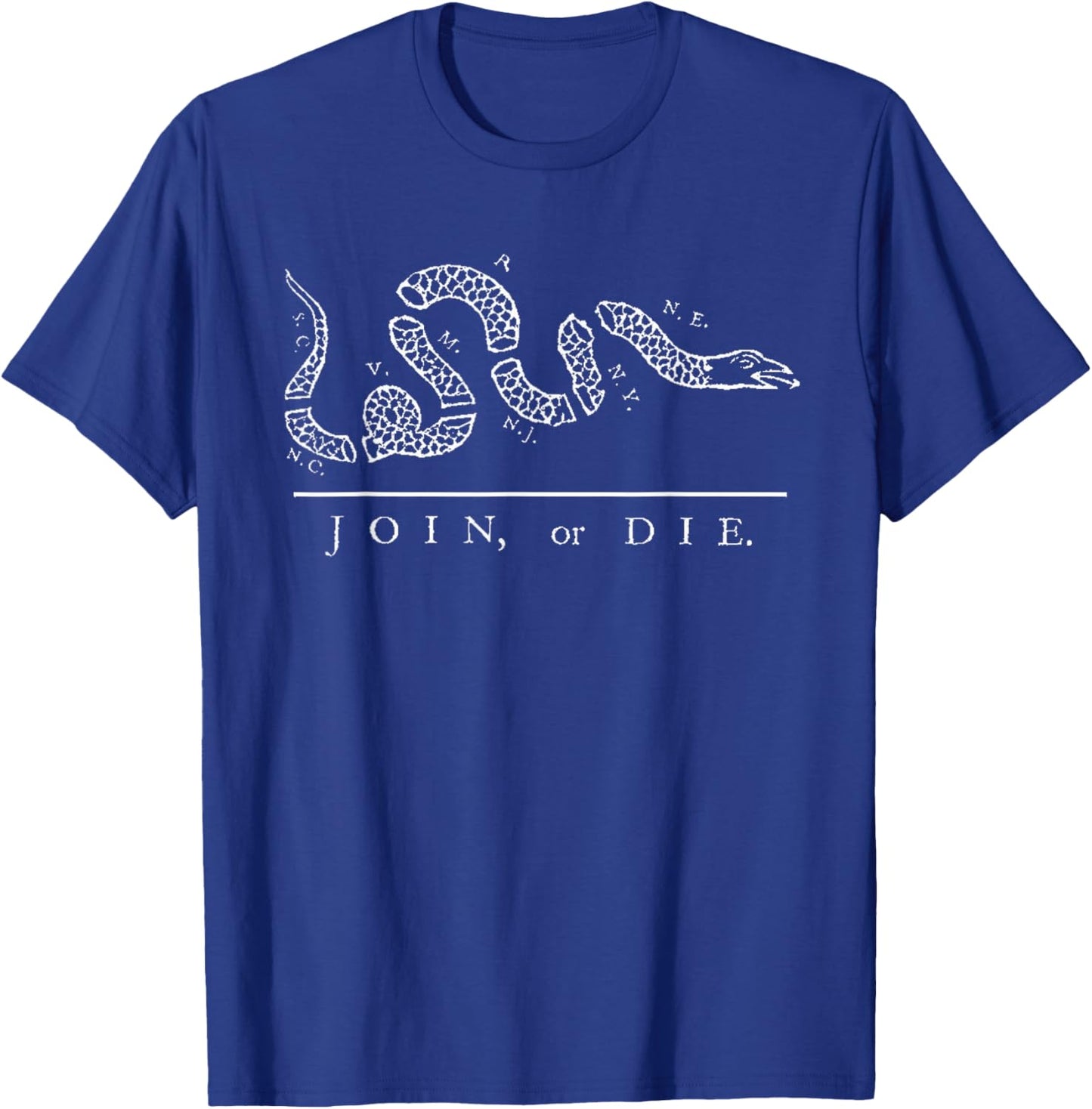 Benjamin Franklin Join or Die 1754 American Snake Shirt T-Shirt - T-Shirt | Royal