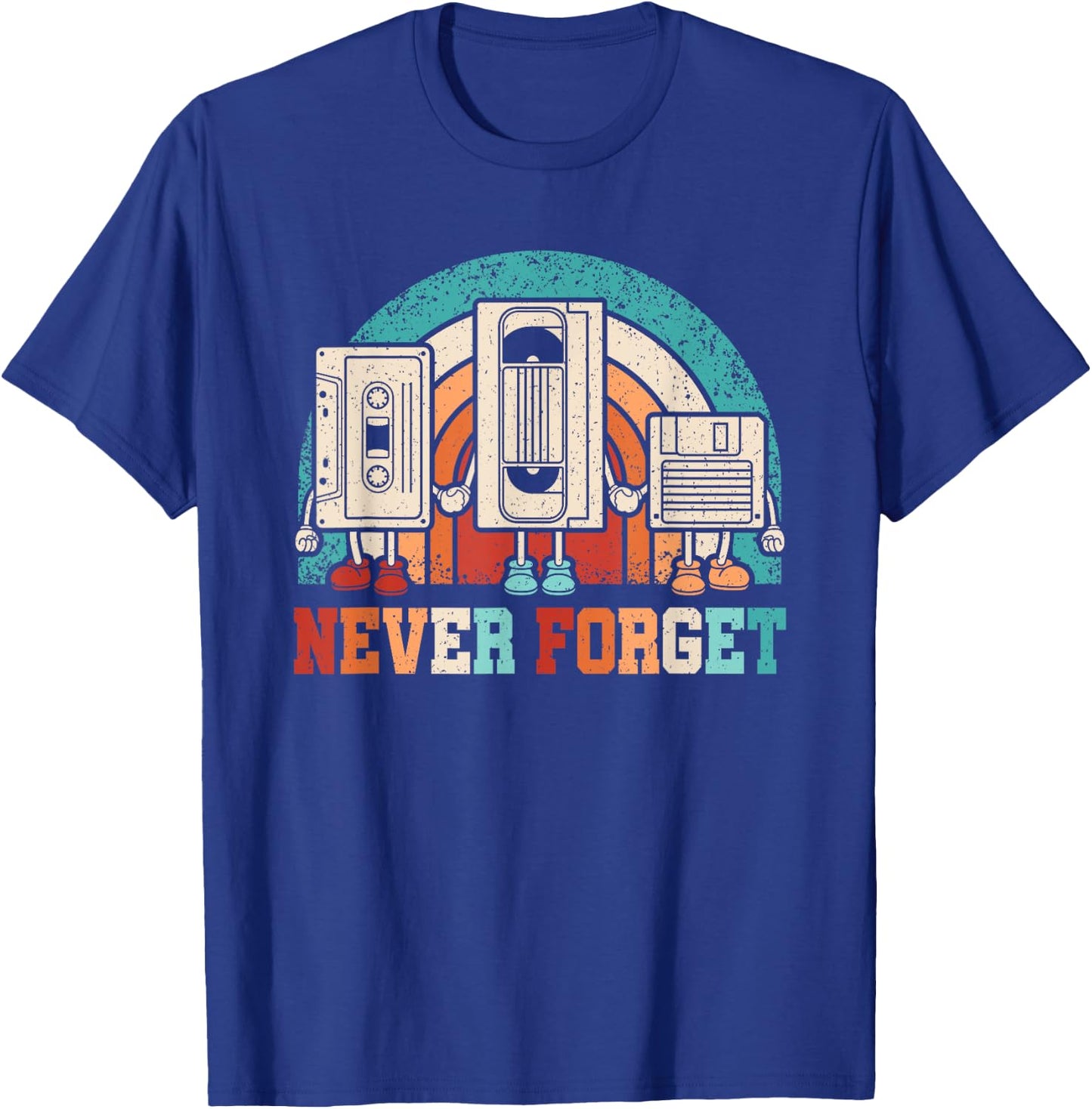 Never Forget Cassette 80s 90s Retro Outfit Men Women Kids T-Shirt - T-Shirt | Royal