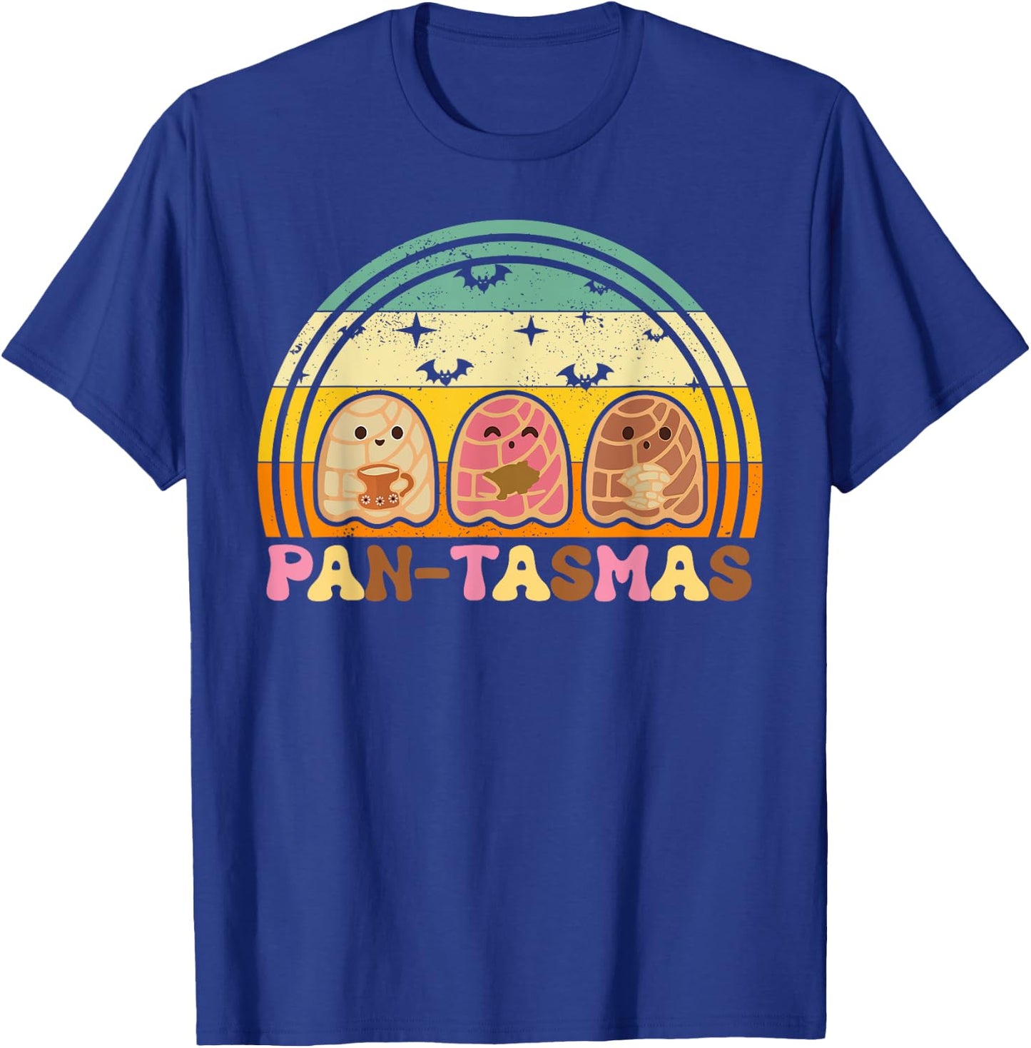 Pantasmas Ghost Vintage Halloween Mexican Spooky Conchas T-Shirt - T-Shirt | Royal