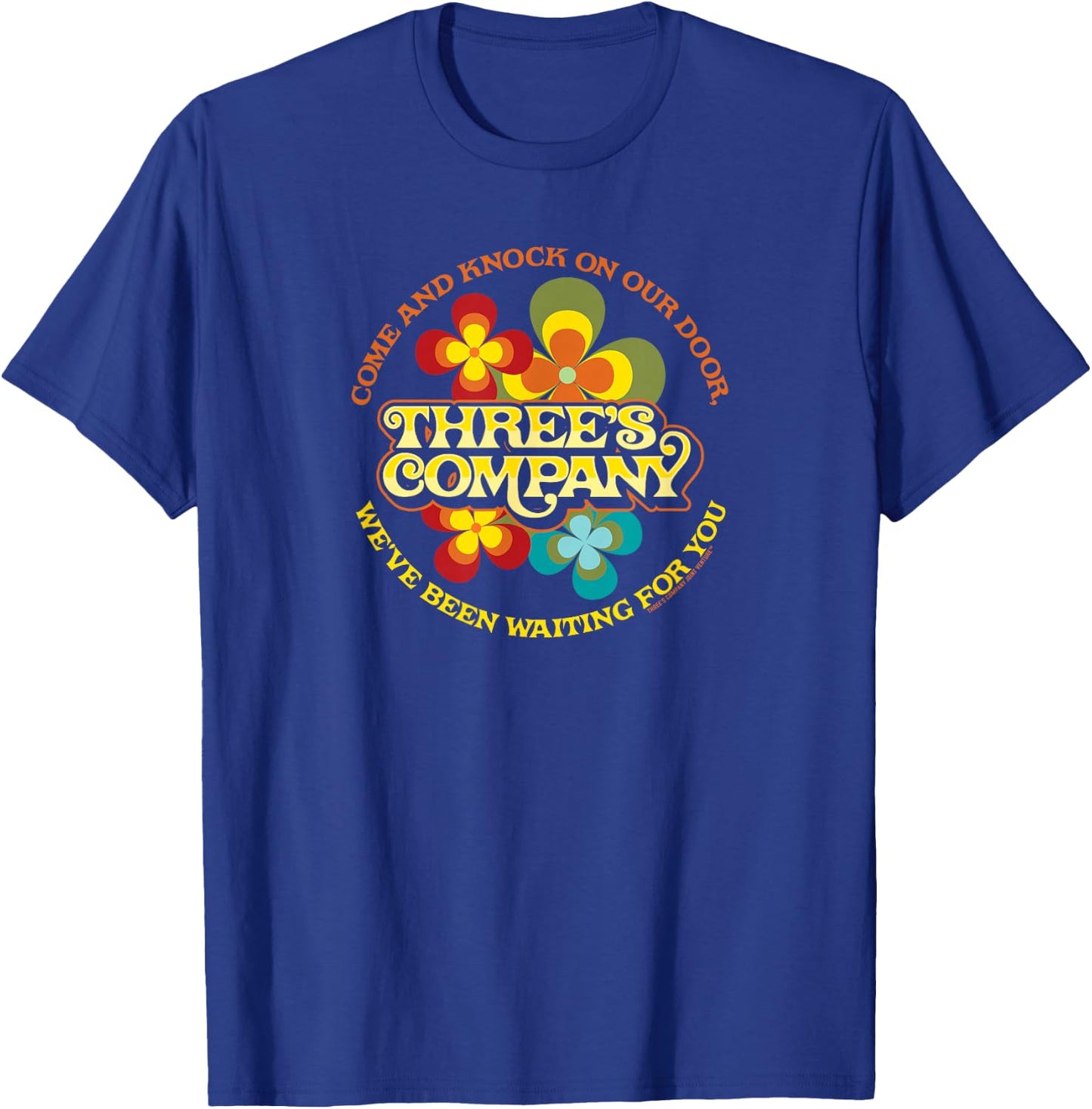 Three's Company TV Show Vintage Floral Graphic T-Shirt - T-Shirt | Royal