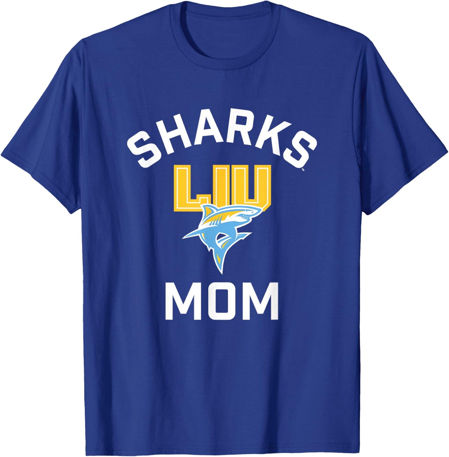 Long Island University LIU Blackbirds Arched Mom T-Shirt - T-Shirt | Royal