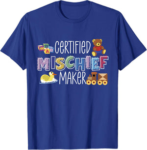Creatified Mischief Maker Children Kids Design T-Shirt - T-Shirt | Royal