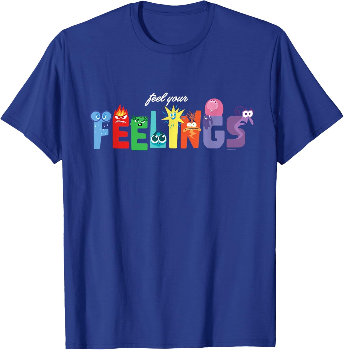 Disney and Pixar’s Inside Out 2 Emotions Feel Your Feelings T-Shirt - T-Shirt | Royal