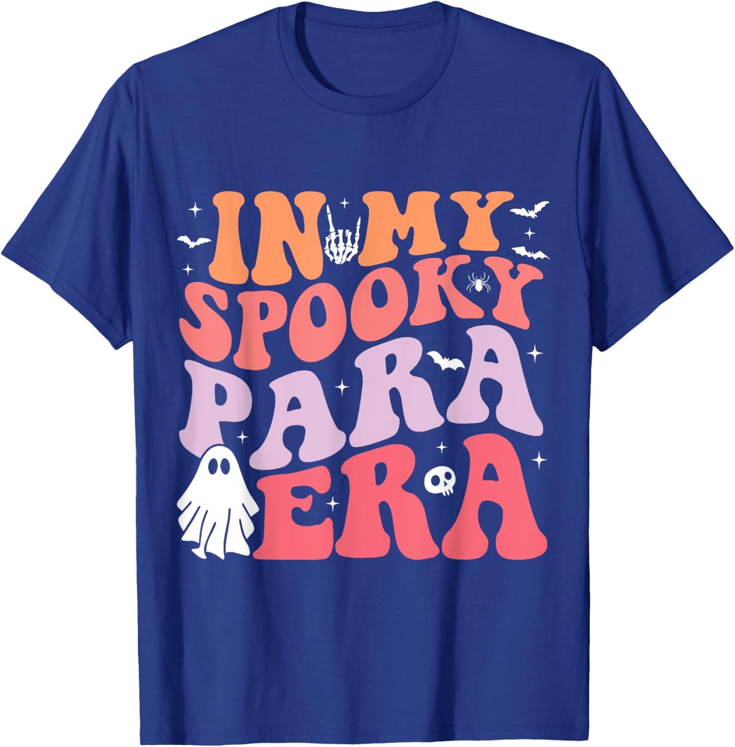 In My Spooky Para Era Retro Groovy Funny Halloween Parapro T-Shirt - T-Shirt | Royal