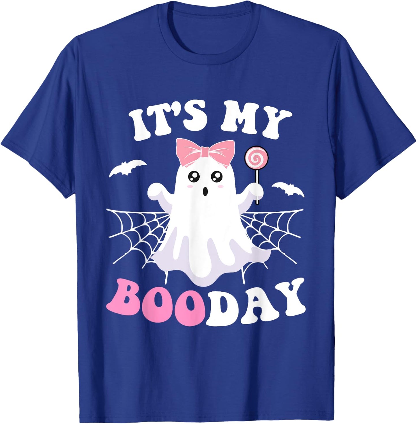 It's My Boo Day Cute Halloween Birthday Pink Ghost Girls T-Shirt - T-Shirt | Royal