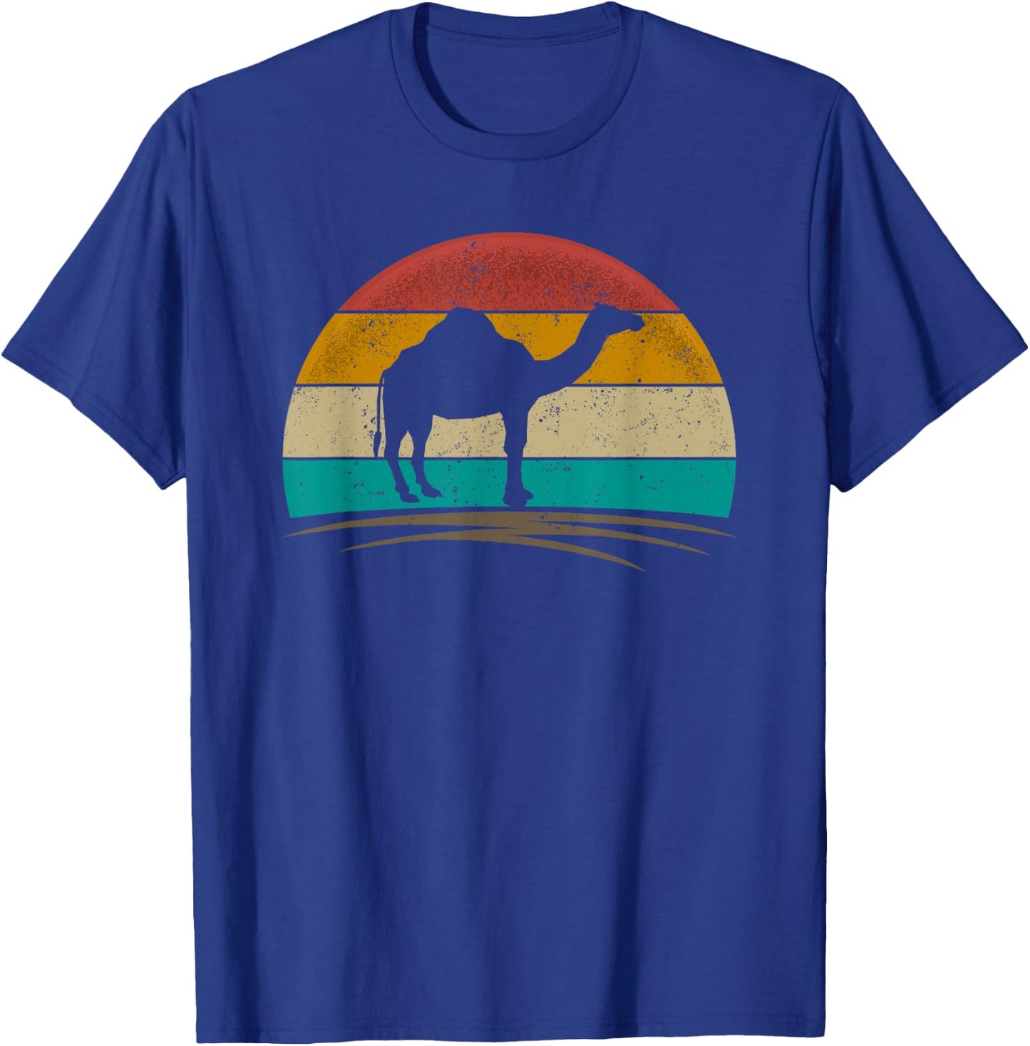 Vintage Dromedary Retro Distressed Arabian Camel Men Women T-Shirt - T-Shirt | Royal