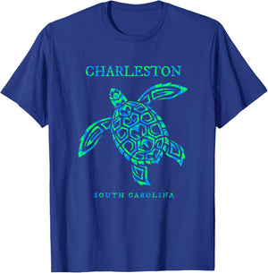 Charleston South Carolina Sea Turtle Boys Girls Souvenir T-Shirt - T-Shirt | Royal