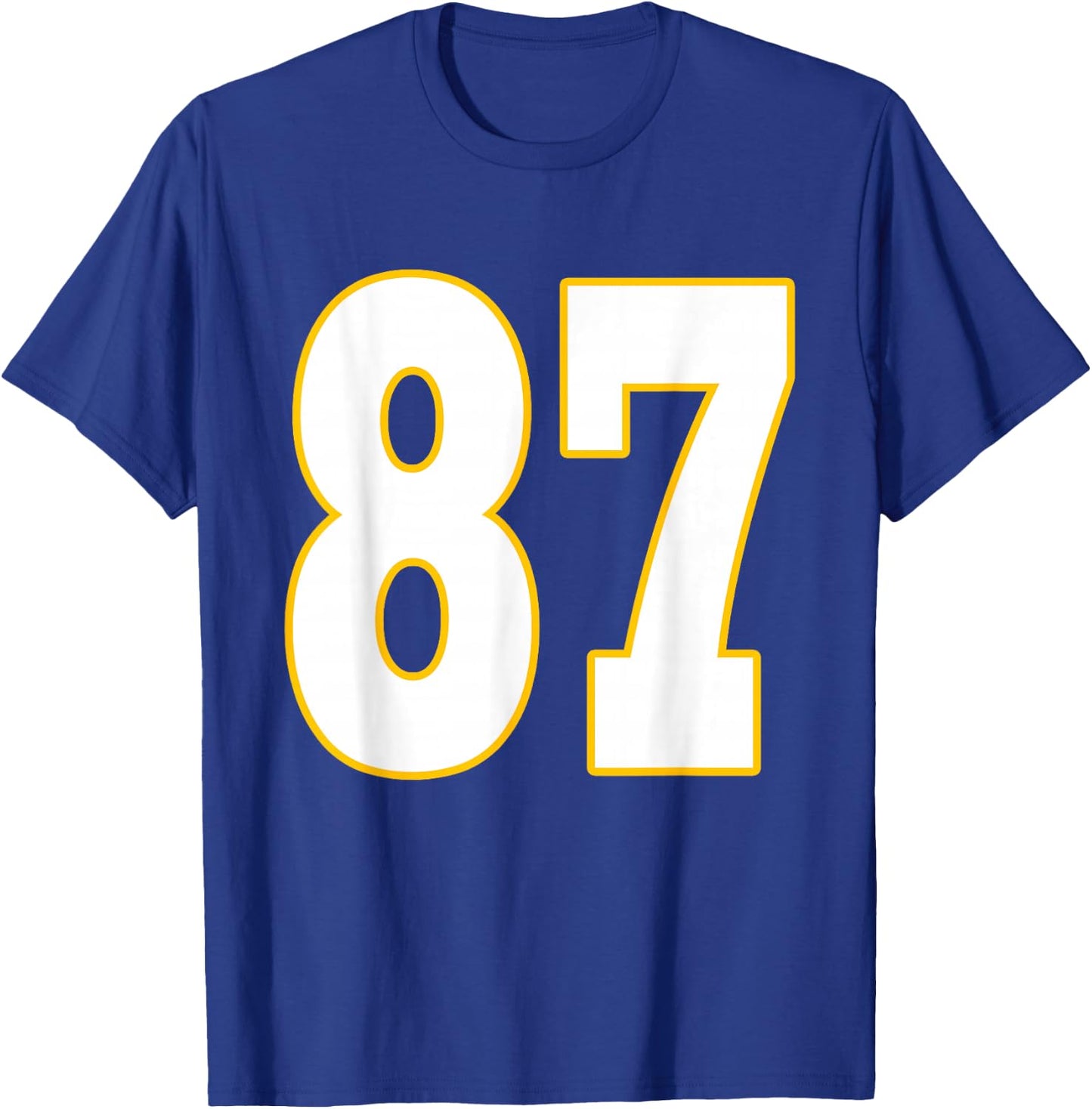87 Birthday Football American Boys Kids T-Shirt - T-Shirt | Royal