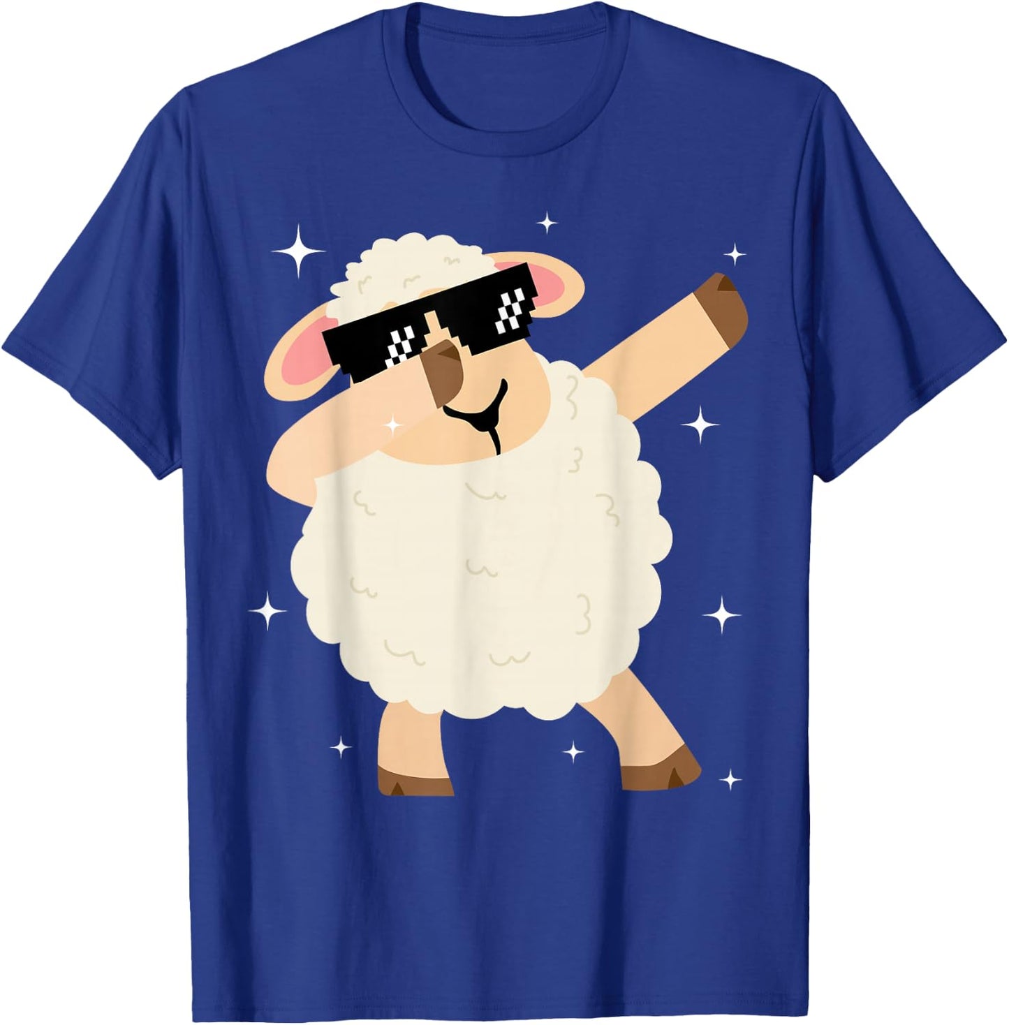 Men Women Kids Funny Sheep Dabbing Animals Wildlife Parties T-Shirt - T-Shirt | Royal