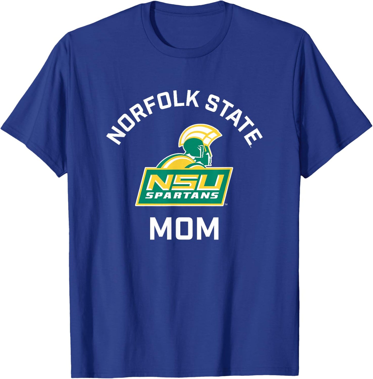 Norfolk State University Spartans Arched Mom T-Shirt - T-Shirt | Royal