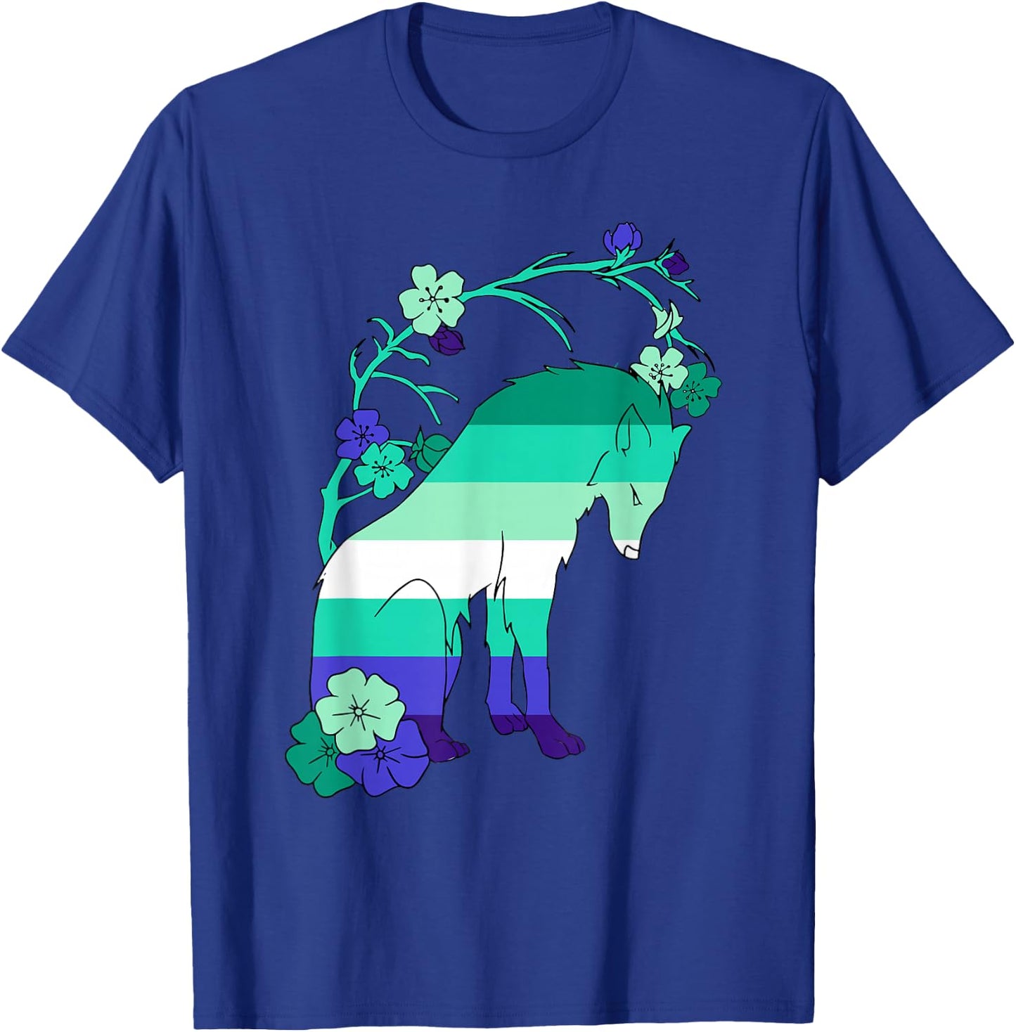 Man Loving Gay Male Flag LGBT MLM Flag Fox Flower Gay Male Flag MLM Pride T-Shirt - T-Shirt | Royal