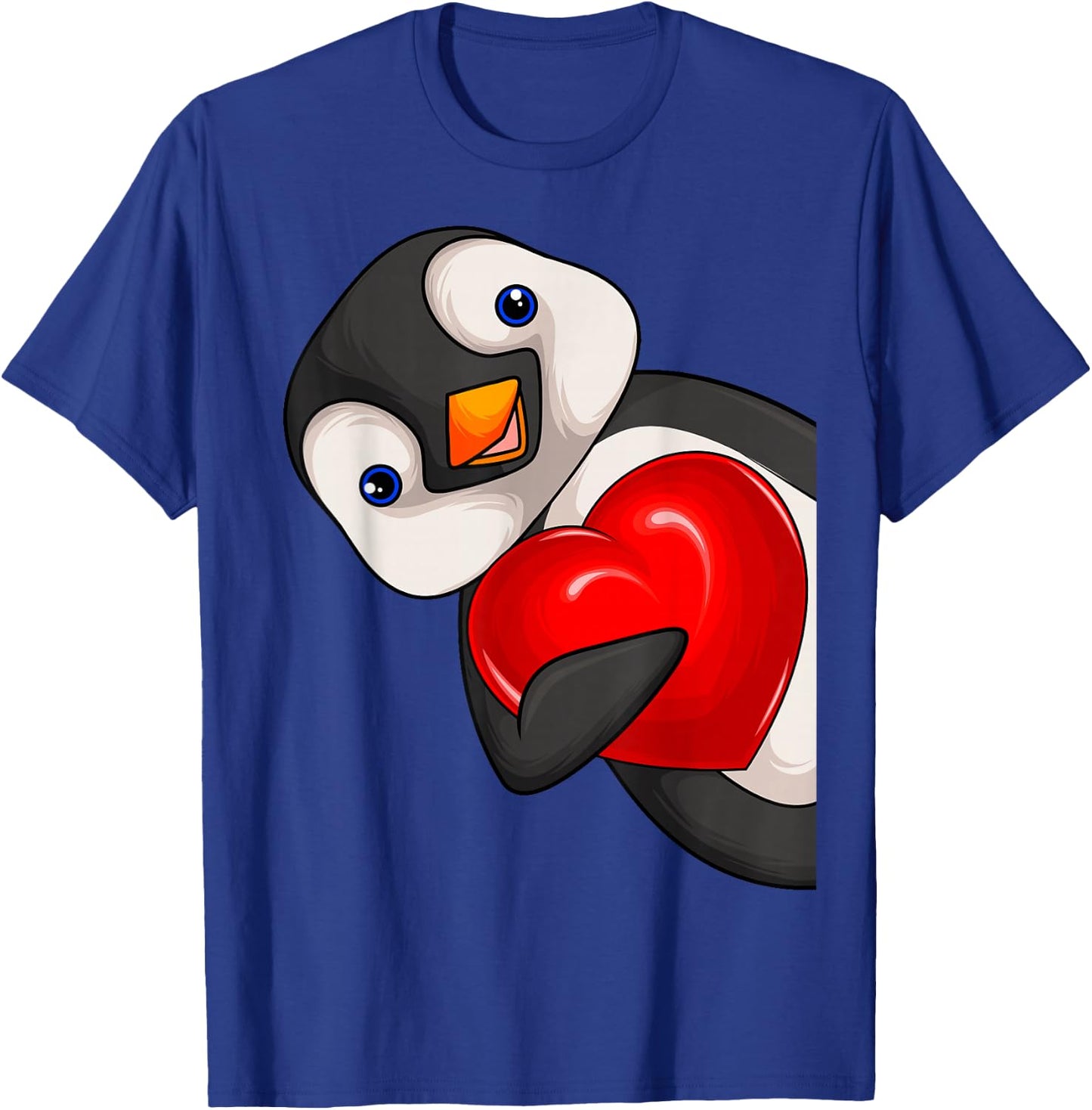 Penguin Girls Women Children Penguin T-Shirt - T-Shirt | Royal