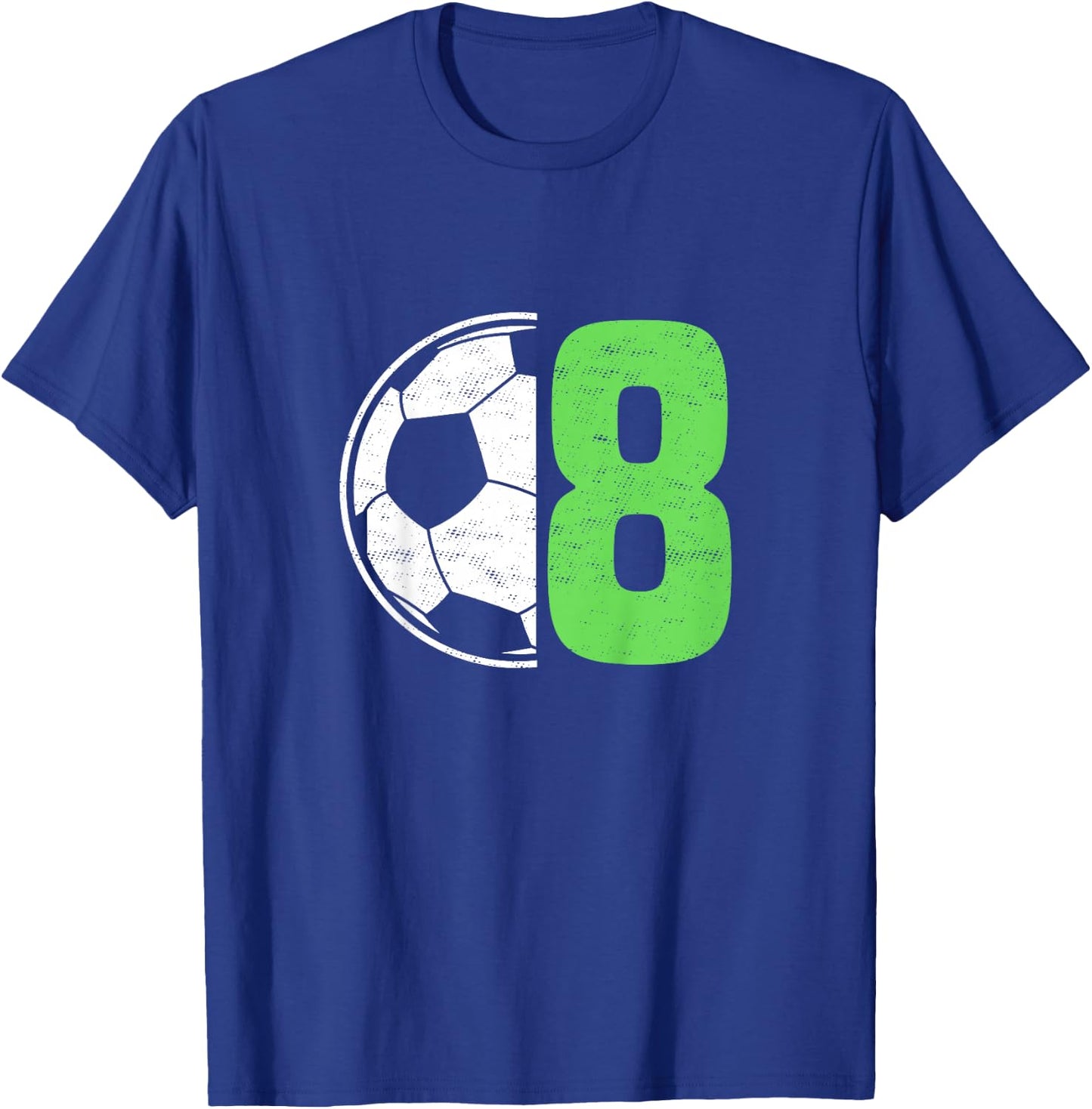 Eight 8 Year Old 8th Birthday Present Soccer Ball 8 Yr Old T-Shirt - T-Shirt | Royal