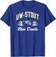 Wisconsin Stout Blue Devils Retro Diamond Navy T-Shirt - T-Shirt | Royal