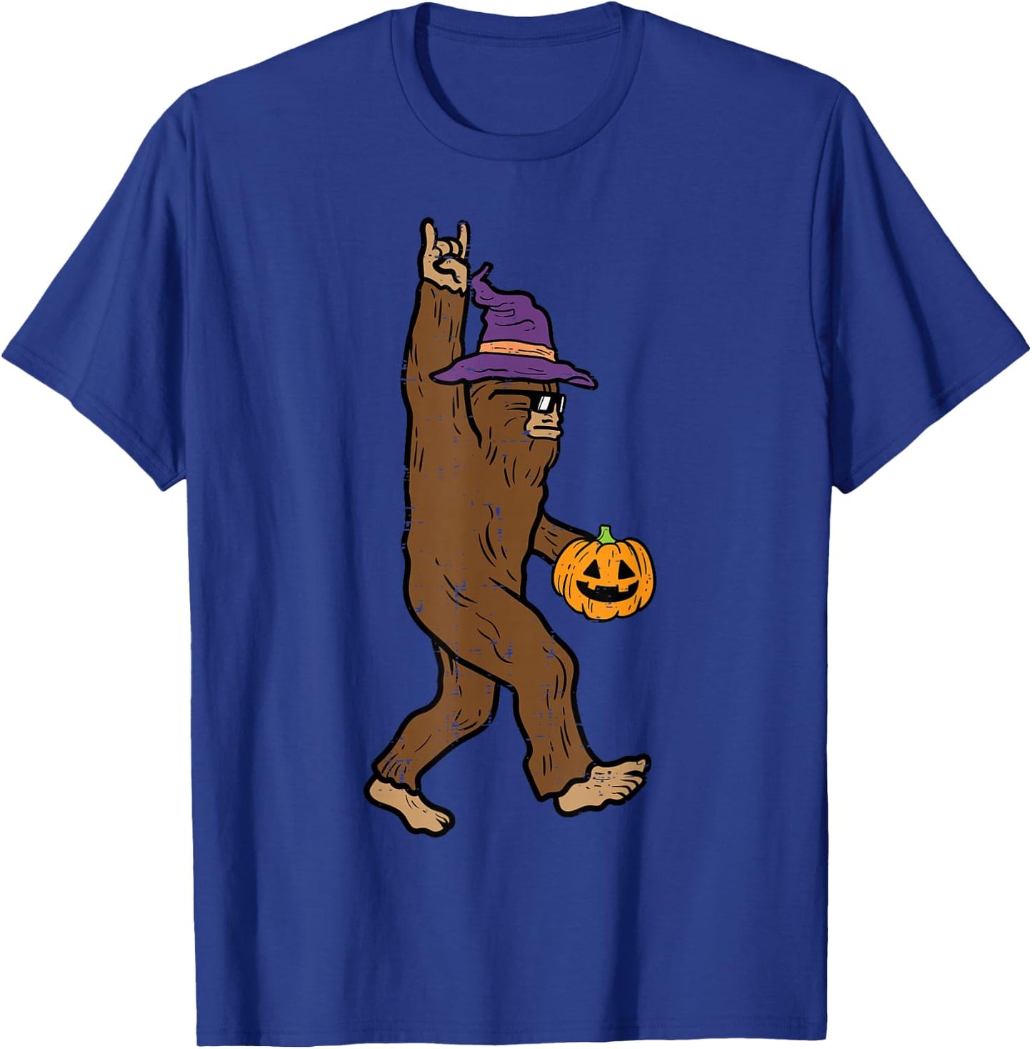 Halloween Bigfoot Rock Sasquatch Rocker Costume Men Boys Kid T-Shirt - T-Shirt | Royal