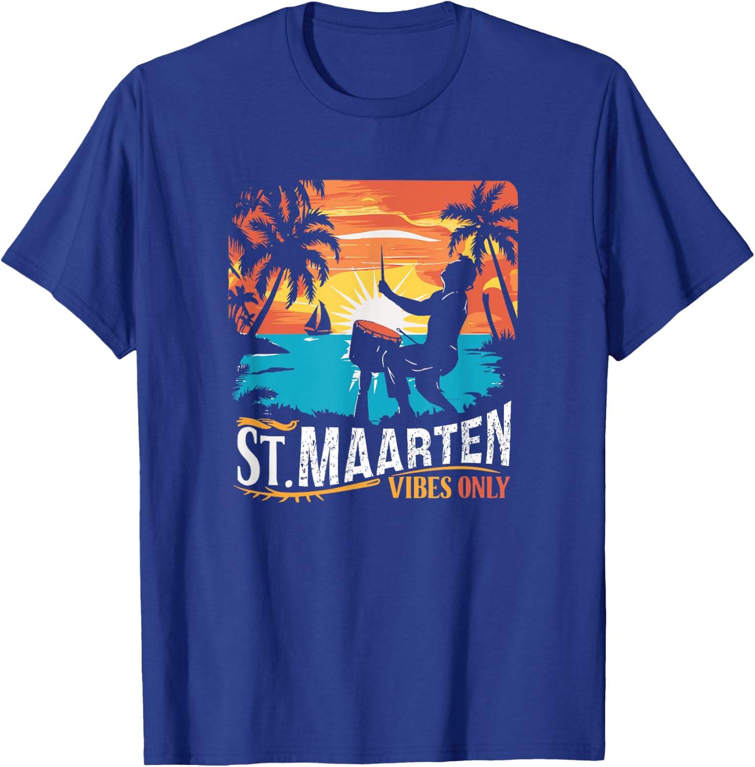 Retro St. Maarten Vibes Only St. Maarten 70s vintage T-Shirt - T-Shirt | Royal
