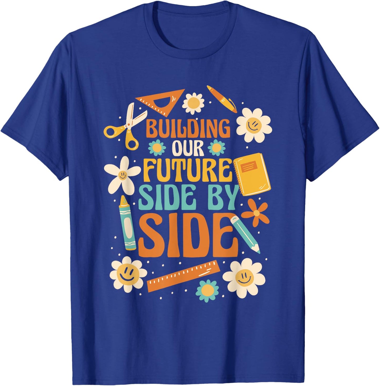 Building Our Future Side by Side T-Shirt - T-Shirt | Royal