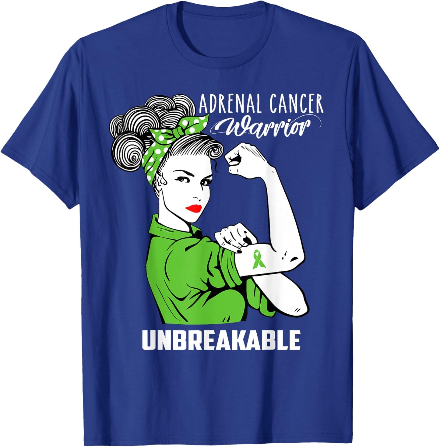 Adrenal Cancer Warrior Unbreakable Shirt Awareness Gift T-Shirt - T-Shirt | Royal