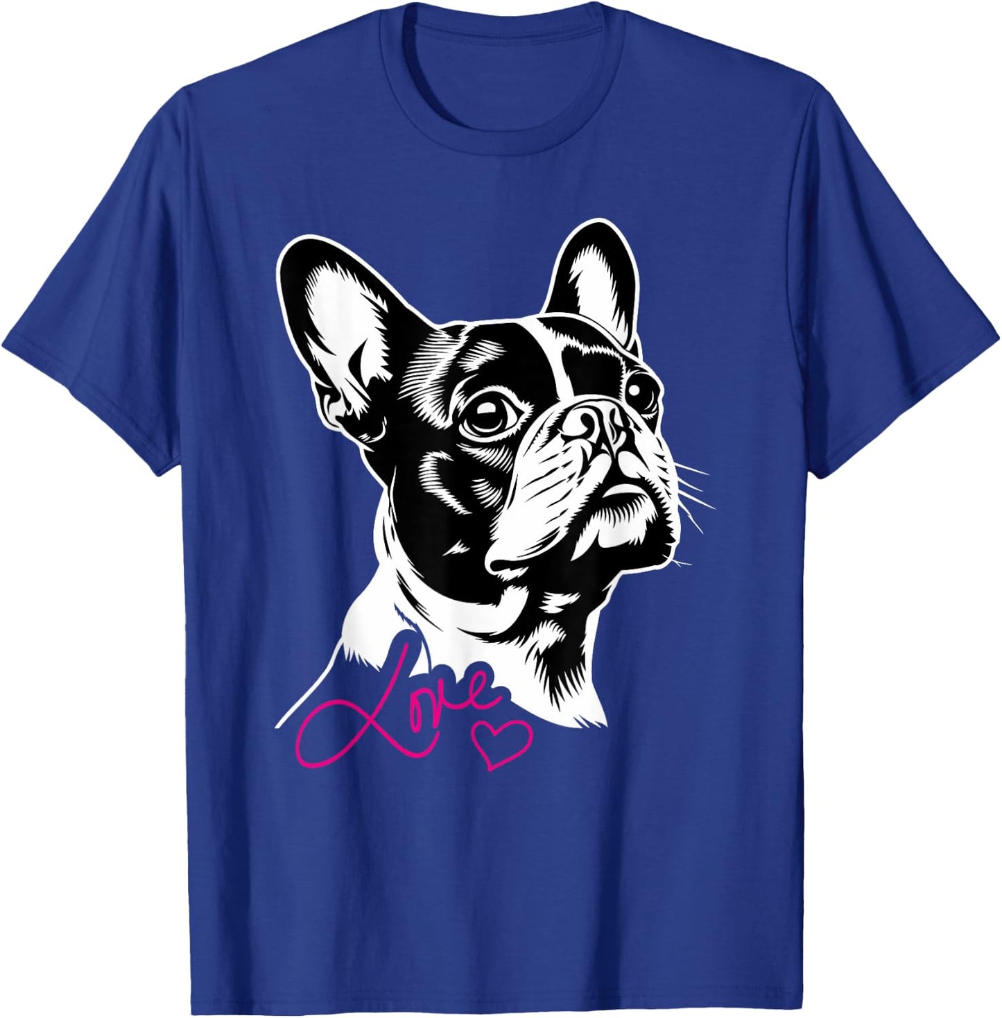Boston Terrier Dog Boston Terrier Heart Men Women Kids T-Shirt - T-Shirt | Royal