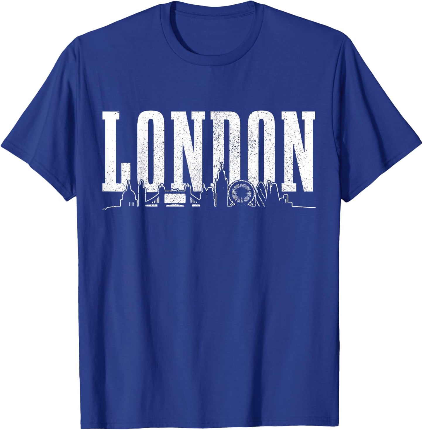 London Skyline UK Vintage England Souvenir T-Shirt - T-Shirt | Royal