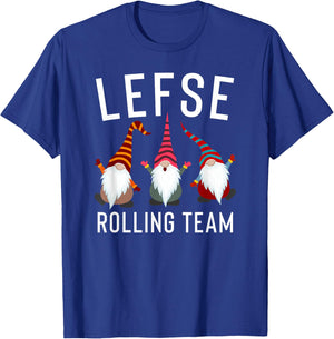 Lefse Making Rolling Team Gnome Xmas Gift T-Shirt - T-Shirt | Royal